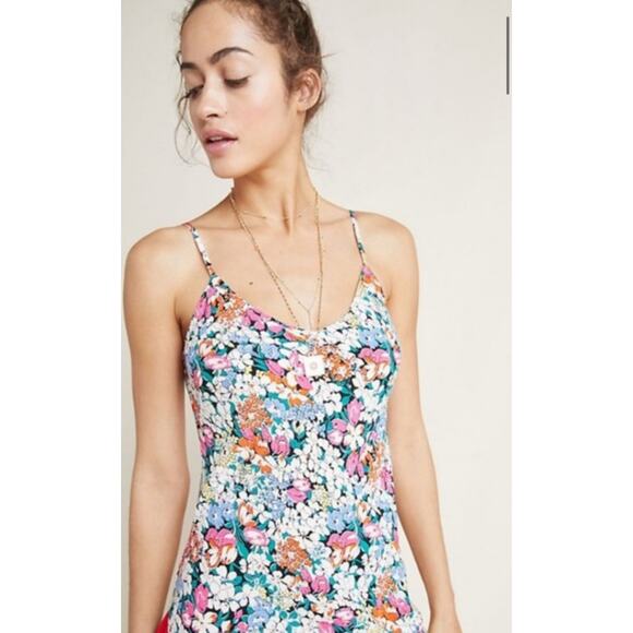 52 Conversations by Anthropologie Colloquial Bias Patchwork Dress Size Medium - Picture 3 of 11